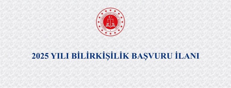 Bilirkişilik Başvuruları 24 Aralık 2025’te Başlıyor: Başvurular 26 Ocak 2026’ya Kadar Alınacak