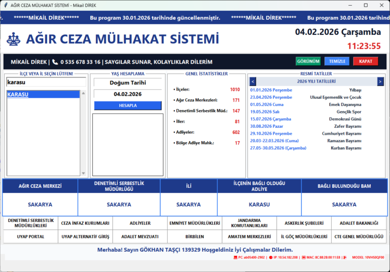 Ağır Ceza Mülhakat Sistemi