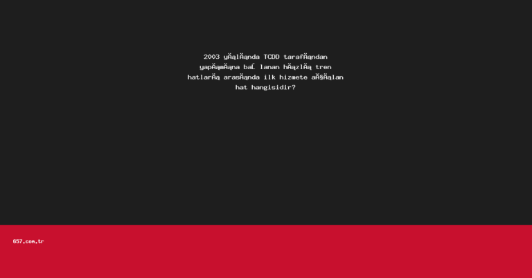 2003 yılında TCDD tarafından yapımına başlanan hızlı tren hatları arasında ilk hizmete açılan hat hangisidir?