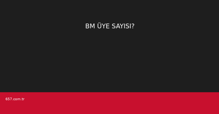 BM ÜYE SAYISI?