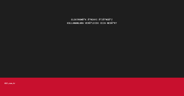 ELEKTRONİK İMZAYI İZİNSİZ KULLANANLARA VERİLECEK CEZA NEDİR?