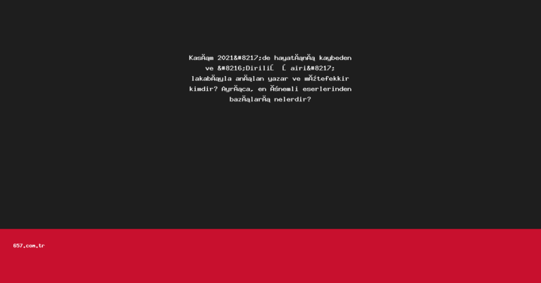 Kasım 2021’de hayatını kaybeden ve ‘Diriliş şairi’ lakabıyla anılan yazar ve mütefekkir kimdir? Ayrıca, en önemli eserlerinden bazıları nelerdir?