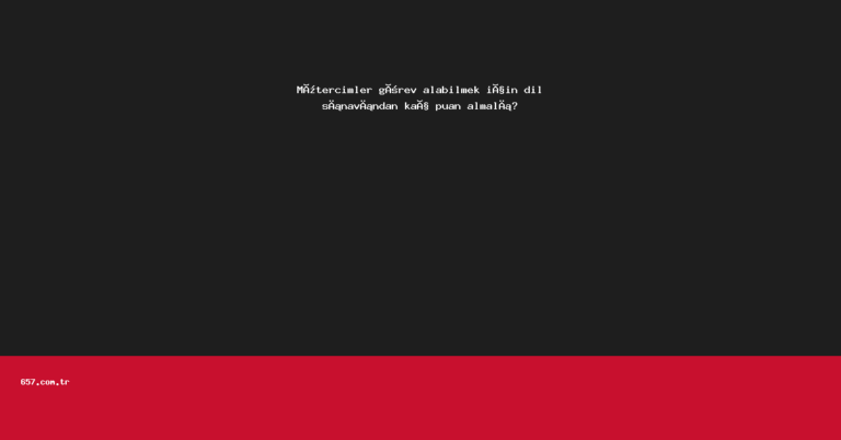 Mütercimler görev alabilmek için dil sınavından kaç puan almalı?