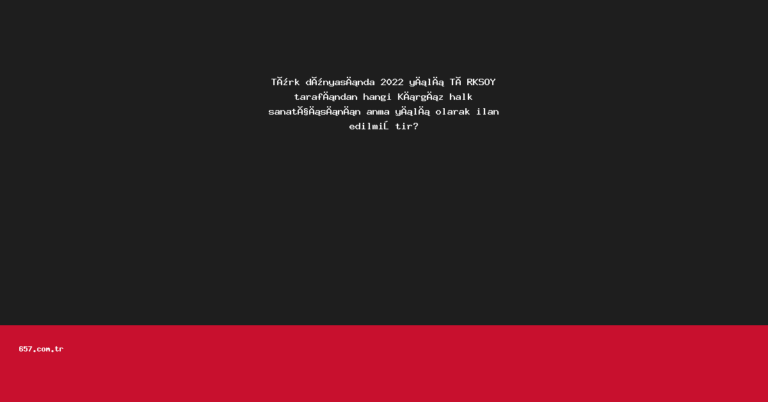 Türk dünyasında 2022 yılı TÜRKSOY tarafından hangi Kırgız halk sanatçısının anma yılı olarak ilan edilmiştir?