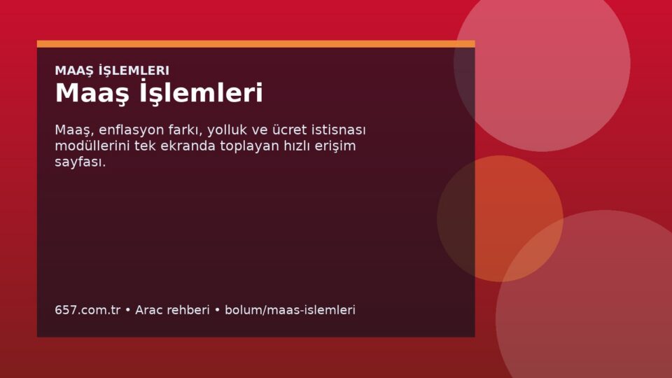 Maaş İşlemleri kapak gorseli