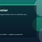 Programlar kapak gorseli