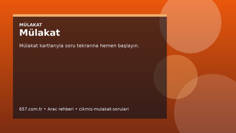 Mülakat Nedir? Nasıl Kullanılır?