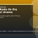 Posta Kodu ile Dış Temsilci Arama kapak gorseli