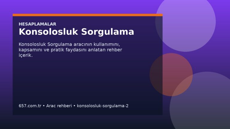 Konsolosluk Sorgulama Nedir? Ne İşe Yarar, Nasıl Kullanılır?