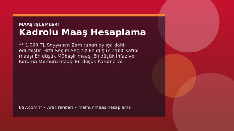 Kadrolu Maaş Hesaplama Nedir? Ne İşe Yarar, Nasıl Kullanılır?
