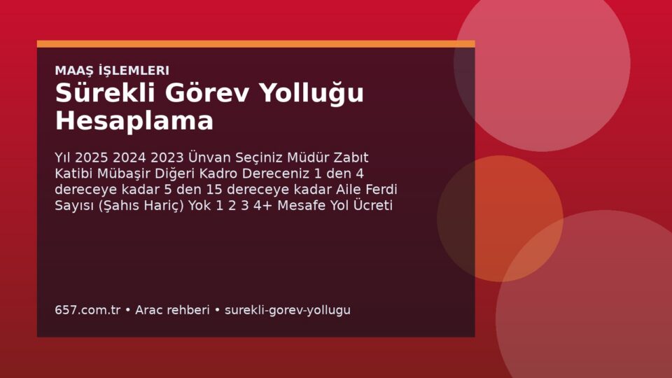 Sürekli Görev Yolluğu Hesaplama kapak gorseli