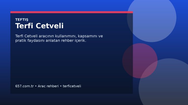 Terfi Cetveli Nedir? Ne İşe Yarar, Nasıl Kullanılır?